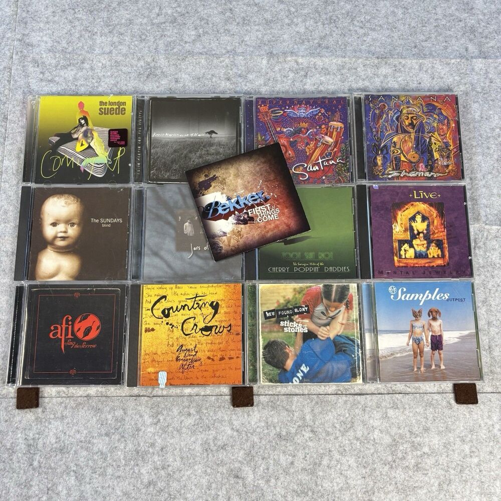 90s 00s 1990s 2000s Rock Album CD Lot Of 13 AFI Sundays New Found Glory Santana